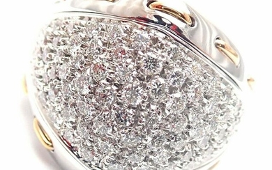 Authentic! Damiani 18k White Gold 1.36ct Diamond Cocktail Ring Retail $11,990