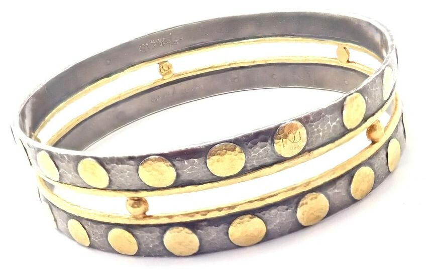 Authentic! Gurhan Deco 24k Yellow Gold Sterling Silver