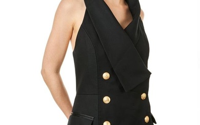 BALMAIN DOUBLE BREASTED WAISTCOAT VEST Condition grade A-. French size 42. 80cm chest, 75cm len...