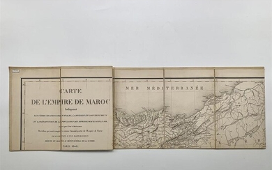 BEAUDOIN (Louis-Jules) "Carte de l'Empire de Maroc indiquant les communications principales, la division en gouvernemens et la...
