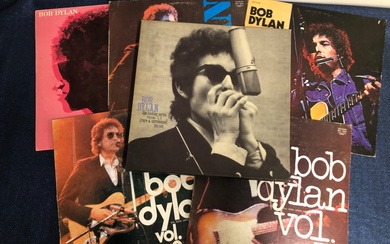 BOB DYLAN - 5 LPS & BOX SET RECORDS; THE BOOTLEG SERIES VOL 1-3 6 RECORD BOX SET + 5 UNOFFICIAL