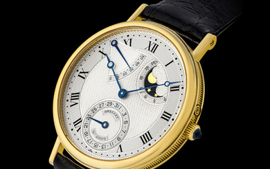 BREGUET, GOLD CLASSIQUE WITH POWER RESERVE, DATE AND MOON PHASES