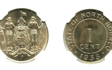 BRITISH NORTH BORNEO Cu Ni 1 cent 1935H (KM 3) NGC MS