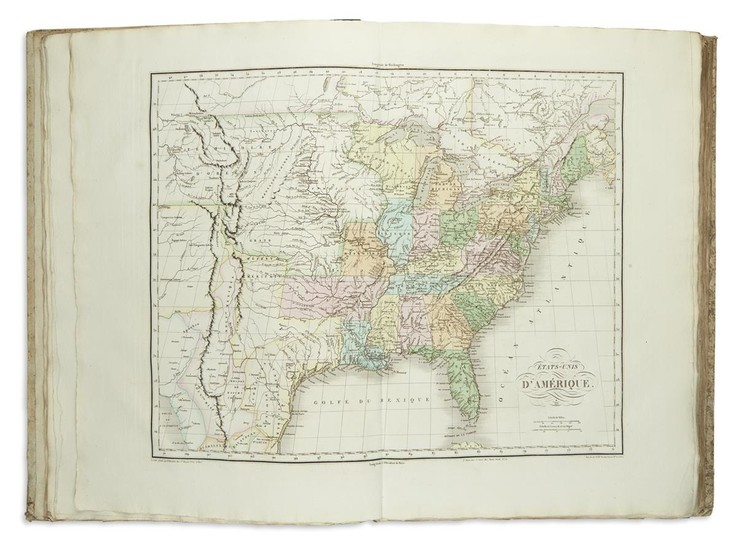 BUCHON, JEAN ALEXANDRE. Atlas Geographique, Statistique, Historique et Chronologique des Deux Ameriques et...