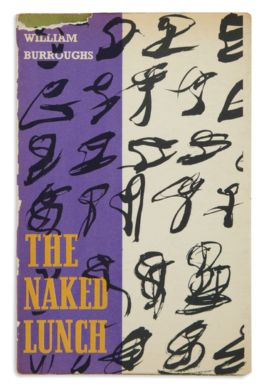 BURROUGHS, WILLIAM S. The Naked Lunch. 8vo, original green wrappers, mild shelfwear to...