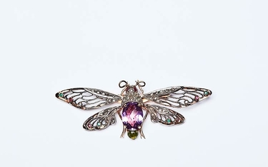 BUTTERFLY WITH MOBILE WINGS BROOCH- LIBERTY Handcrafted brooch made in...