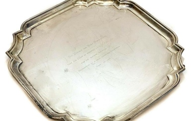 Barker Bros Sterling Silver Footed Tray