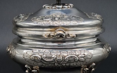 Big sugar bowl - .925 silver - Preben Salomonsen - Denmark - Mid 20th century
