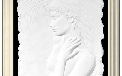 Bill Mack Repose Bonded Sand Figurative Woman Relief Sculpture Signed Artwork