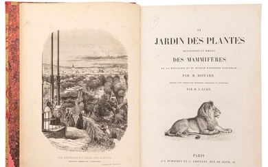 Boitard, Pierre - Janin, Jules. Le Jardin des Plantes. Paris, 1842. 49 láminas, 4 láminas coloreadas y una plegada.