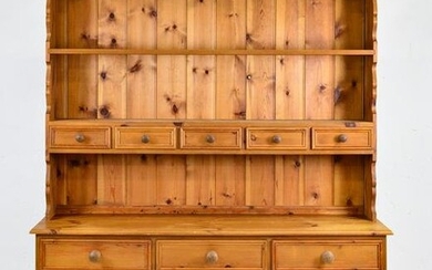 British Pine Plate Rack Dresser