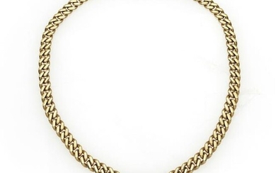 Bulgari, 18kt yellow gold groumette link necklace