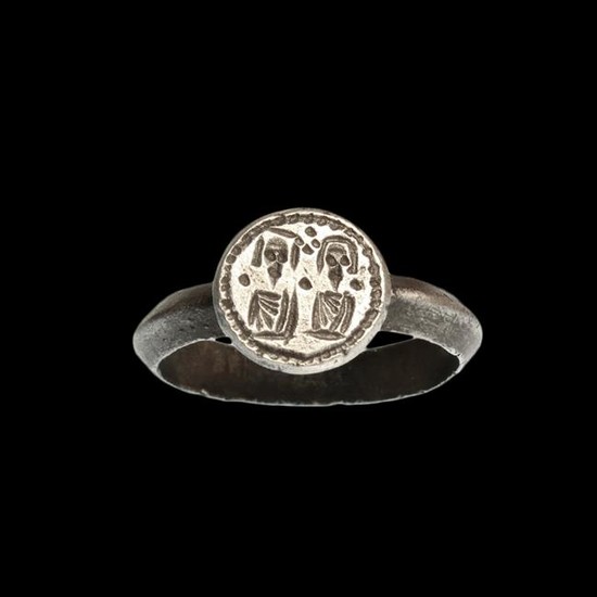 Byzantine Silver Wedding Ring, c. 10th century A.D.