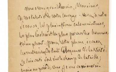 CHATEAUBRIAND, François-René de (1768-1848) Lettre autographe signée à Nicolas Bergasse