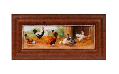 Carl Whitfield - Chickens and Ducks | oil