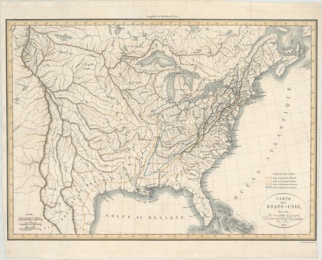 "Carte des Etats-Unis", Lapie, Alexander Emile & Pierre