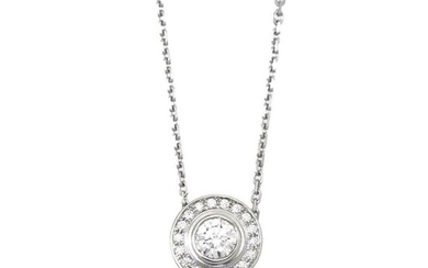 Cartier - 18 kt. White gold - Necklace with pendant - 0.22 ct Diamond