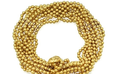 Cartier Draperie de Decollete Ten Strand Gold Bead