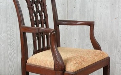 Carved Chippendale Style Armchair