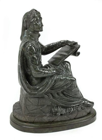 Carved Marble Figure of "Dante Alighieri"