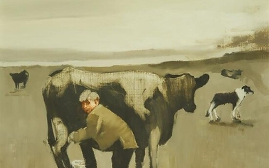 Cecil Maguire (1930-2020), EARLY MILKING, CONNEMARA, 1973