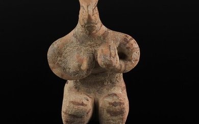 Chalcolithic Pottery Tell Halaf, Fertility figurine idol - (1)