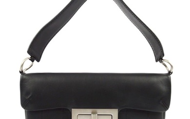 Chanel Black Lambskin Mademoiselle Lock Choco Bar Handbag