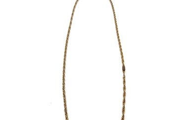 Chanel - Vintage 1970s Gold Metal Long Oval Medallion Necklace - Necklace