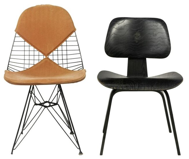 Charles and Ray Eames DCW chair, and a DKR chair (2)
