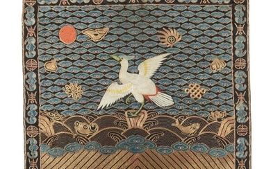 Chinese Embroidery Ranking Badge, 19th Century