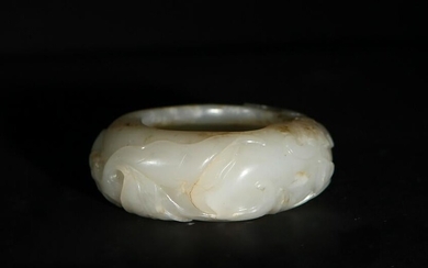 Chinese Jade Peach-Shaped Water Coupe, 18th Century