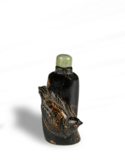 Chinese Mi La/Black Amber Snuff Bottle, 19th Century