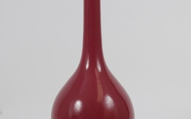 Chinese Pink Ground Large Bottle Vase, Likely 20th