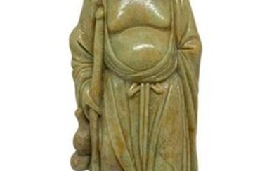 Chinese soapstone statuette depicting Jurojin "God of