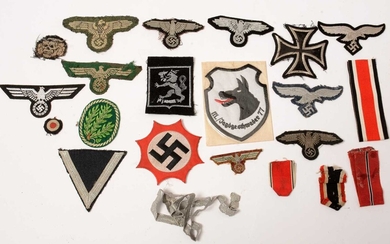 Collection of WWII and later German cloth badges