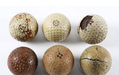 Collection of early Spalding Bramble and Recessed Golf Balls...