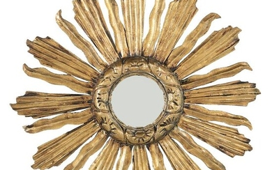 Continental Giltwood Sunburst Mirror