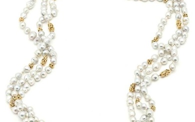 Convertible 18K Tahitian Pearl Necklace