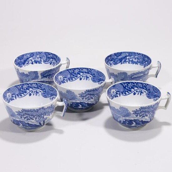 Copeland Spode Porcelain Blue Willow Teacups x5