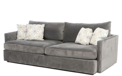 Crate & Barrel "Lounge II" Charcoal-Upholstered Sofa
