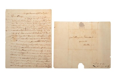 DEARBORN, Henry (1751-1829). Autograph letter signed ("H. Dearborn"), in which Dearborn advises his