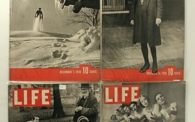 DECEMBER 1936 LIFE MAGAZINES 4 ISSUES