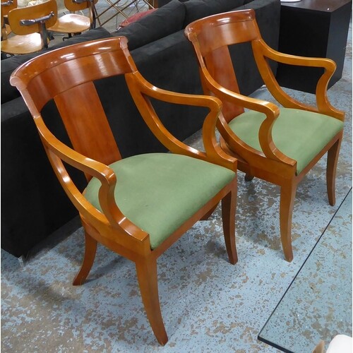 DINING CHAIRS, a set of four, contemporary cherrywood, 87cm ...