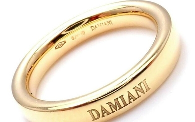 Damiani 18k Yellow Gold 3.5mm Band Ring Sz 5.5