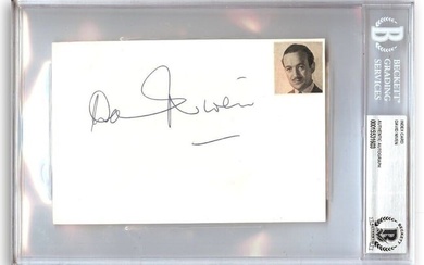 David Niven Signed Autographed Index Card Separate Tables Actor BAS