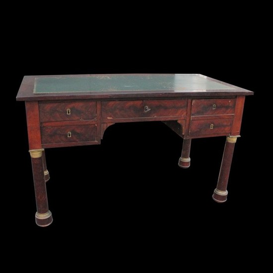 Desk, Writing table - Empire - Mahogany - First half 19th century