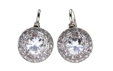 Diamond earrings, Early 20th Century