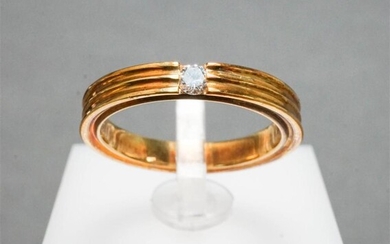 Diana 14-Karat Yellow-Gold and Diamond Ring, 2.5 gross dwt, Diamond approx .06 ct, Size: 6