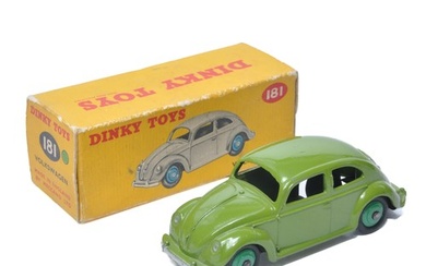 Dinky No. 181 Volkswagen. Green with mid-green hubs. Display...