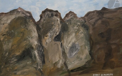 Dirk BOS (1890-1976)Mount SinaiOilon panel.Signed and titled in Dutch lower right.78 x 98 cm